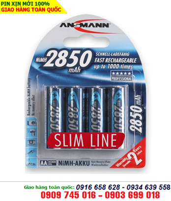 Pin sạc AA Ansmann NiMh HR6 AA2850mAh-BL4-5035212-US SLIM LINE 
